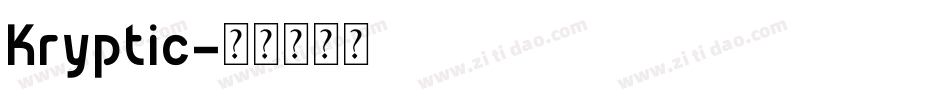 Kryptic字体转换