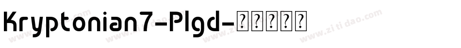 Kryptonian7-Plgd字体转换