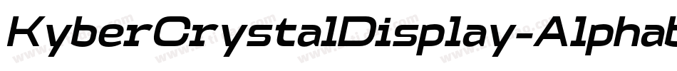 KyberCrystalDisplay-Alphabet字体转换
