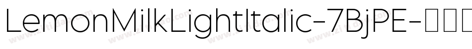 LemonMilkLightItalic-7BjPE字体转换