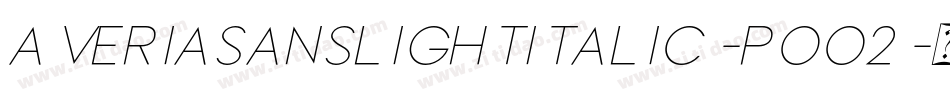 AveriasansLightitalic-Poo2字体转换