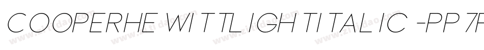 CooperhewittLightitalic-Pp7P字体转换