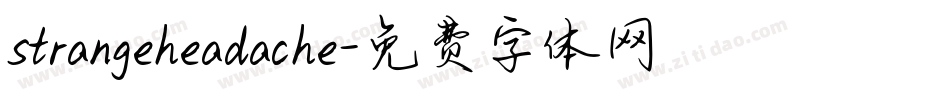 strangeheadache字体转换