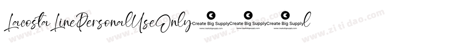LacostaLinePersonalUseOnly-51lna字体转换