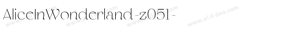 AliceInWonderland-z051字体转换