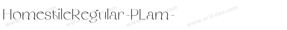 HomestileRegular-PLam字体转换