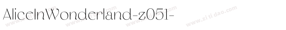 AliceInWonderland-z051字体转换