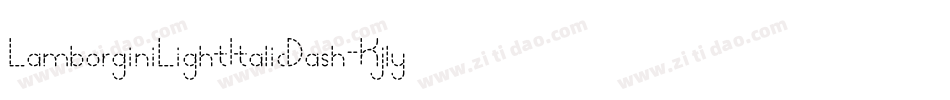 LamborginiLightItalicDash-Kjly字体转换