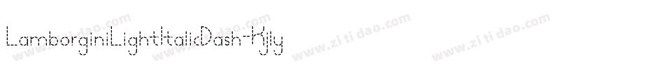 LamborginiLightItalicDash-Kjly字体转换