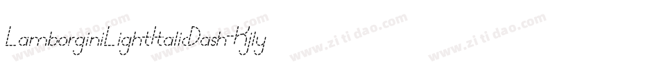 LamborginiLightItalicDash-Kjly字体转换