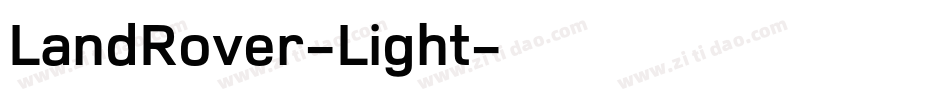 LandRover-Light字体转换
