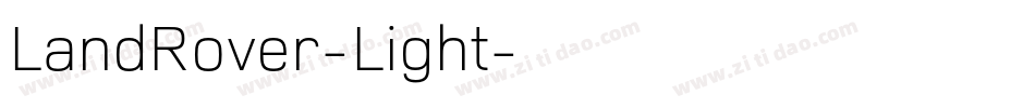LandRover-Light字体转换