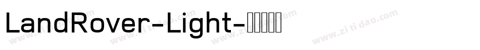 LandRover-Light字体转换