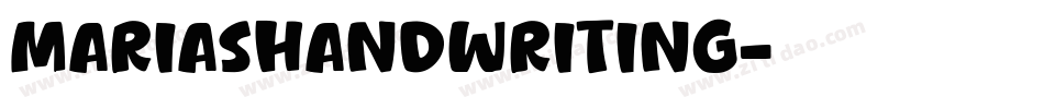 MariasHandwriting字体转换