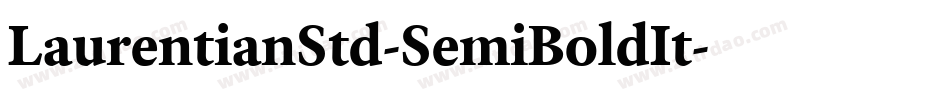 LaurentianStd-SemiBoldIt字体转换