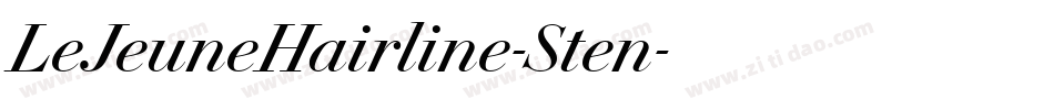 LeJeuneHairline-Sten字体转换 LeJeuneHairline-Sten字体转换