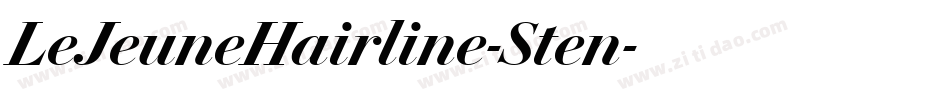 LeJeuneHairline-Sten字体转换 LeJeuneHairline-Sten字体转换