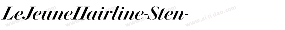 LeJeuneHairline-Sten字体转换 LeJeuneHairline-Sten字体转换