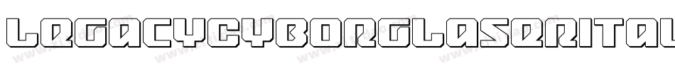 LegacyCyborgLaserItalic-ALLog字体转换