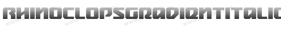 RhinoclopsGradientItalic-ALLA2字体转换