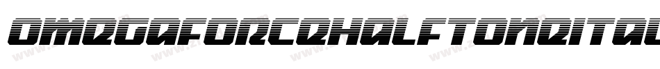 OmegaforceHalftoneItalic-qzD2字体转换
