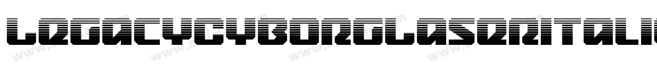 LegacyCyborgLaserItalic-ALLog字体转换