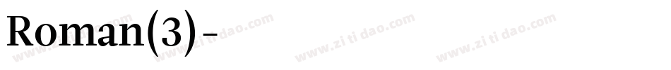 Roman(3)字体转换