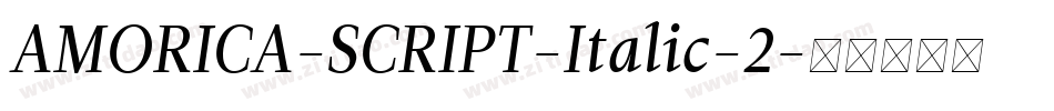 AMORICA-SCRIPT-Italic-2字体转换