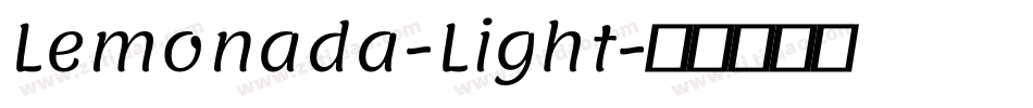 Lemonada-Light字体转换