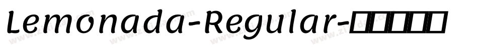 Lemonada-Regular字体转换