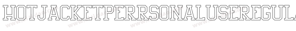 HotJacketPerrsonalUseRegular-lgdlZ字体转换