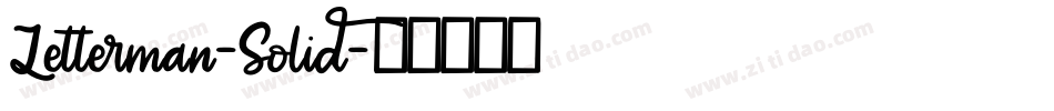 Letterman-Solid字体转换