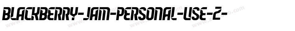 Blackberry-Jam-Personal-Use-2字体转换