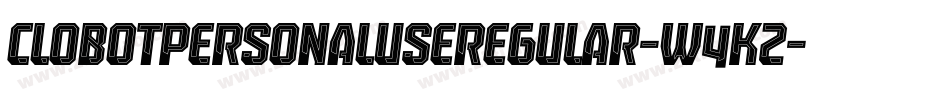ClobotPersonalUseRegular-w4Kz字体转换