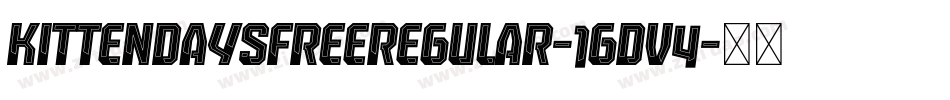 KittenDaysFreeRegular-1GDV4字体转换
