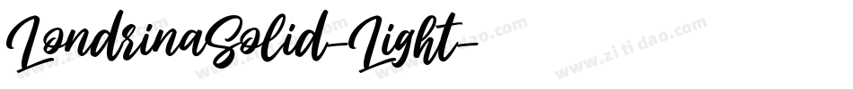 LondrinaSolid-Light字体转换