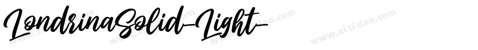 LondrinaSolid-Light字体转换