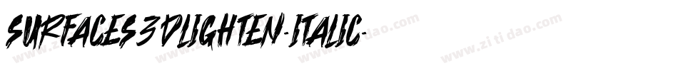 Surfaces3DLighten-Italic字体转换