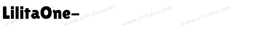 LilitaOne字体转换