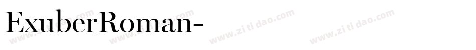 ExuberRoman字体转换