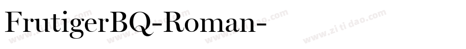 FrutigerBQ-Roman字体转换