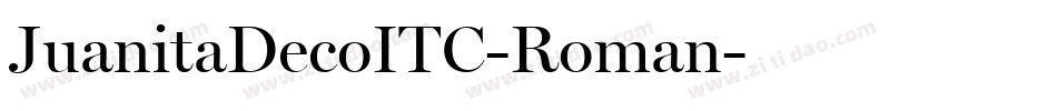 JuanitaDecoITC-Roman字体转换