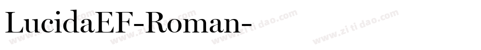 LucidaEF-Roman字体转换