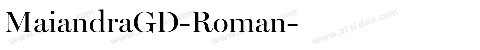 MaiandraGD-Roman字体转换