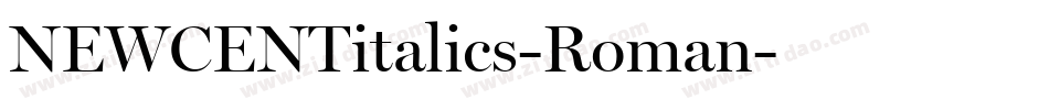 NEWCENTitalics-Roman字体转换