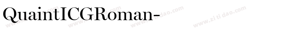 QuaintICGRoman字体转换