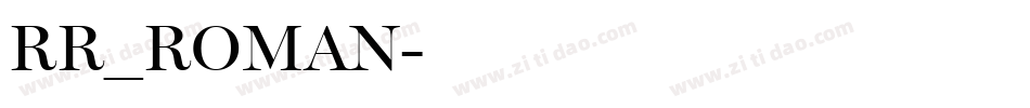 RR_ROMAN字体转换