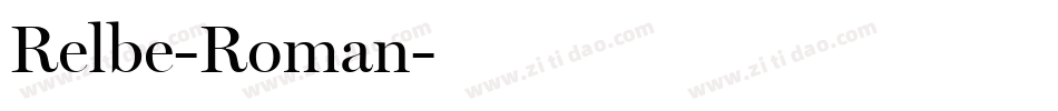 Relbe-Roman字体转换