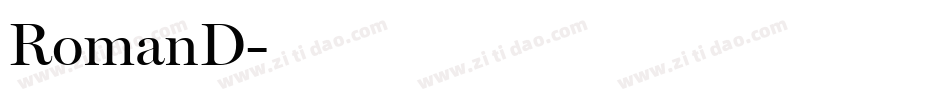 RomanD字体转换