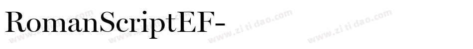 RomanScriptEF字体转换